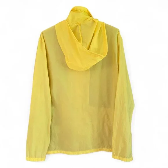 Vintage L.L. Bean Aspen Anorak Yellow Nylon Jacket Mens Large Packable Hooded - Picture 3 of 10